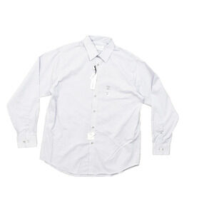 Calvin Klein Regular Fit Blue Performance Non-Iron Dress Shirt Size 18 34/35